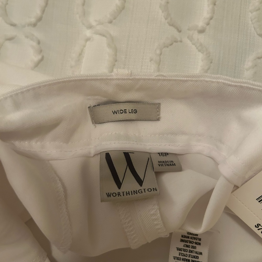 Worthington Ivory Wide Leg Trousers